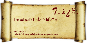 Theobald Ödön névjegykártya
